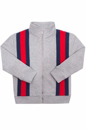 Sweatshirt with a 'web' stripe, zdjęcie 1 Sweatshirt with a 'web' stripe od Gucci Kids